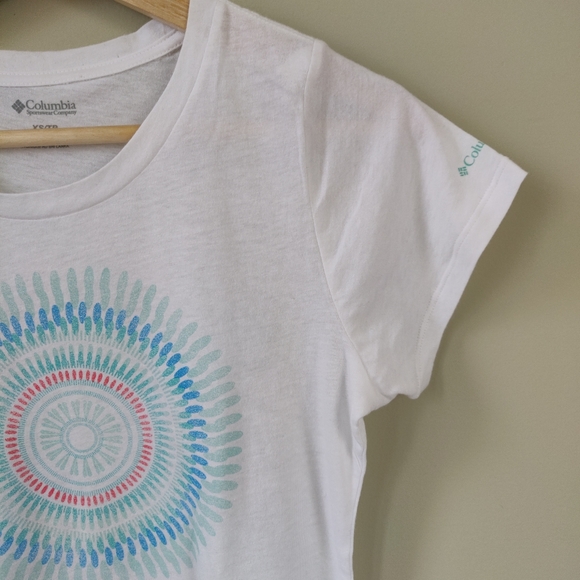Columbia White Mandala Tee Shirt Extra Small - Picture 4 of 9